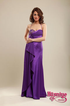 2010 purple halter dress model   fabric satin .